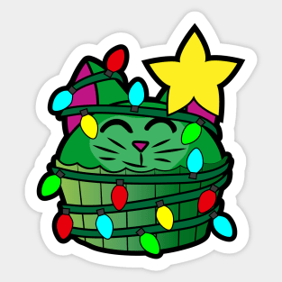 Catcake Christmas Tree! Ho Ho Ho! Sticker